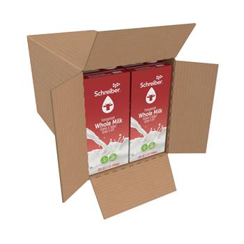 Schreiber Whole Milk, Resealable Carton, 32 oz, 12 Cartons/Case