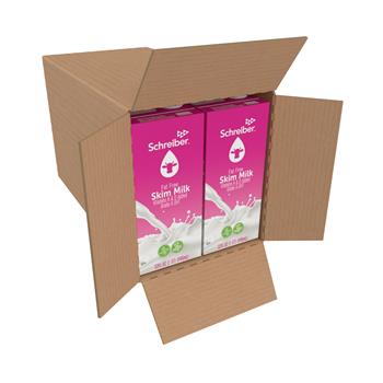 Schreiber Skim Milk, Resealable Carton, 32 oz, 12 Cartons/Case