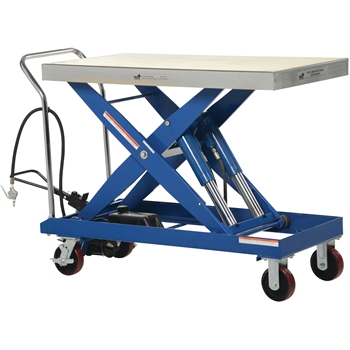 Vestil Air Hydraulic Cart, Steel, 2000 lb. Capacity, 24&quot; x 47 1/4&quot;