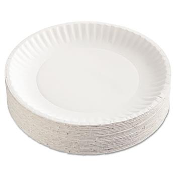 Budgetware Round Plates, Lightweight, Paper, 7&quot;, White, 1200 Plates/Case