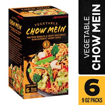 Ajinomoto Vegetable Chow Mein, Frozen, 9 oz, 6/Pack