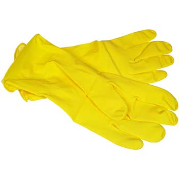 Akers Flock Lined Latex Gloves, Large, 12 PR/BG