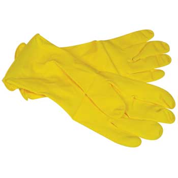 Akers Flock-Lined Latex Kitchen Gloves, Large, Pair
