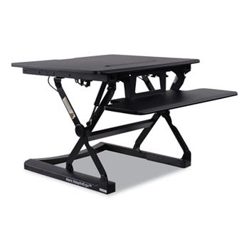 Alera AdaptivErgo Two-Tier Sit-Stand Lifting Workstation, 26.75&quot; x 31&quot; x 5.88&quot; to 19.63&quot;, Black