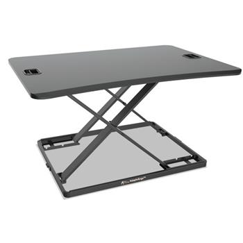Alera AdaptivErgo Ultra-Slim Sit-Stand Desk, 31.33&quot; x 21.63&quot; x 1.5&quot; to 16&quot;, Black