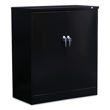 Alera 42&quot; High Heavy-Duty Welded Storage Cabinet, Two Adjustable Shelves, 36w x 18d, Black