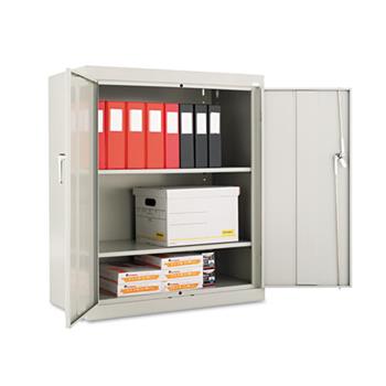 Alera 42&quot; High Heavy-Duty Welded Storage Cabinet, Two Adjustable Shelves, 36w x 18d, Light Gray
