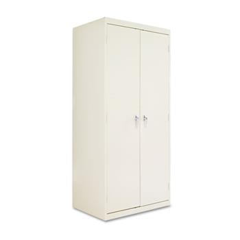 Alera 78&quot; High Heavy-Duty Welded Storage Cabinet, Four Adjustable Shelves, 36w x 24d, Putty