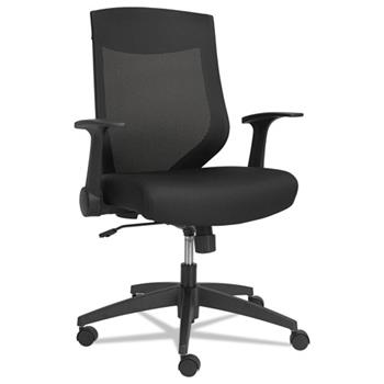 Alera Alera EB-K Series Synchro Mid-Back Flip-Arm Mesh Chair, Supports Up to 275 lb, 18.5“ to 22.04&quot; Seat Height, Black