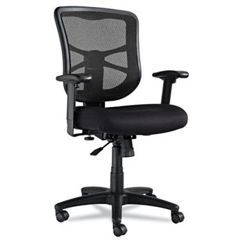 Alera Alera Elusion Series Mesh Mid-Back Swivel/Tilt Chair, Supports Up to 275 lb, 17.9&quot; to 21.8&quot; Seat Height, Black
