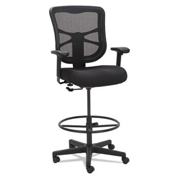 Alera Alera Elusion Series Mesh Stool, Supports Up to 275 lb, 22.6&quot; to 31.6&quot; Seat Height, Black