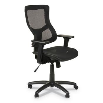 Alera Alera Elusion II Series Suspension Mesh Mid-Back Synchro Seat Slide Chair, Supports 275 lb, 18.11&quot; to 20.35&quot; Seat, Black