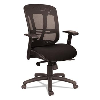 Alera Eon Series Multifunction Mid-Back Cushioned Mesh Chair, Supports Up to 275 lb, 18.11&quot; to 21.37&quot; Seat Height, Black
