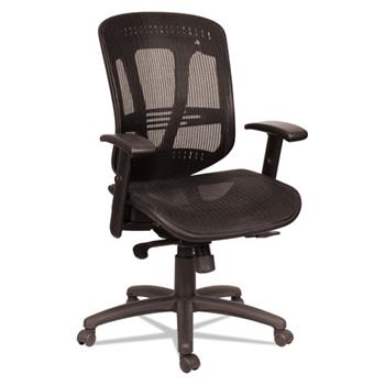 Alera Alera Eon Series Multifunction Mid-Back Suspension Mesh Chair, Supports Up to 275 lb, 17.51&quot; to 21.25&quot; Seat Height, Black