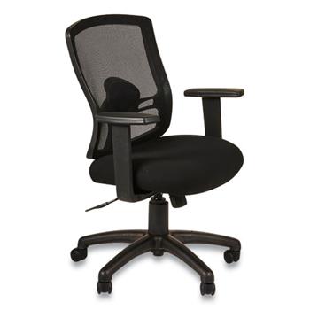 Alera Alera Etros Series Mesh Mid-Back Petite Swivel/Tilt Chair, Supports Up to 275 lb, 17.71&quot; to 21.65&quot; Seat Height, Black