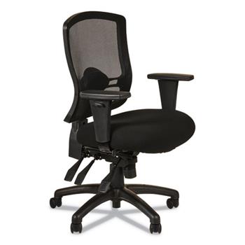 Alera Alera Etros Series Mid-Back Multifunction with Seat Slide Chair, Supports Up to 275 lb, 17.83&quot; to 21.45&quot; Seat Height, Black