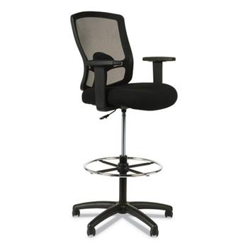 Alera Alera Etros Series Mesh Stool, Supports Up to 275 lb, 25.19&quot; to 35.23&quot; Seat Height, Black