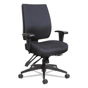 Alera Alera Wrigley Series High Performance Mid-Back Multifunction Task Chair, Supports 275 lb, 17.91&quot; to 21.88&quot; Seat Height, Black