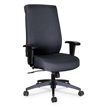 Alera Wrigley Series High Performance High-Back Synchro-Tilt Task Chair, Supports 275 lb, 17.24&quot; to 20.55&quot; Seat Height, Black