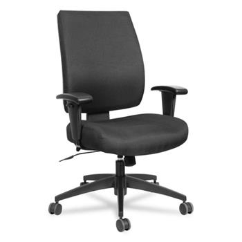 Alera Wrigley Series High Performance Mid-Back Synchro-Tilt Task Chair, Supports 275 lb, 17.91&quot; to 21.88&quot; Seat Height, Black