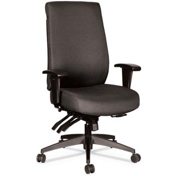 Alera Alera Wrigley Series 24/7 High Performance High-Back Multifunction Task Chair, Supports 300 lb, 17.24&quot; to 20.55&quot; Seat, Black