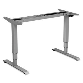 Alera AdaptivErgo 3-Stage Electric Table Base with Memory Controls, 25&quot; to 50.7&quot;, Gray