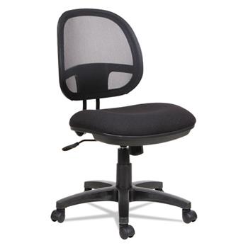 Alera Interval Series Swivel/Tilt Mesh Chair, Supports Up to 275 lb, 18.3&quot; to 23.42&quot; Seat Height, Black