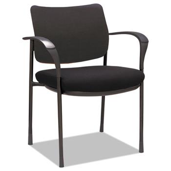 Alera IV Series Guest Chairs, Fabric Back/Seat, 24.8&quot; x 22.83&quot; x 32.28&quot;, Black, 2/Carton