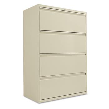 Alera Lateral File, 4 Legal/Letter-Size File Drawers, Putty, 36&quot; x 18&quot; x 52.5&quot;