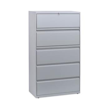 Alera Lateral File, 5 Legal/Letter/A4/A5-Size File Drawers, Light Gray, 36&quot; x 18&quot; x 64.25&quot;
