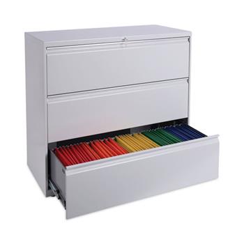 Alera Lateral File, 3 Legal/Letter/A4/A5-Size File Drawers, Light Gray, 42&quot; x 18&quot; x 39.5&quot;