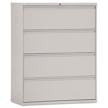 Alera Lateral File, 4 Legal/Letter-Size File Drawers, Light Gray, 42&quot; x 18&quot; x 52.5&quot;