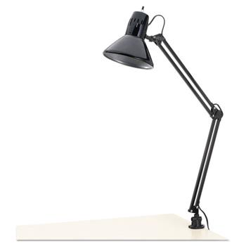 Alera Architect Lamp, Adjustable, Clamp-on, 6.75&quot;w x 20&quot;d x 28&quot;h, Black