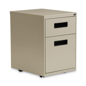 Alera File Pedestal, Left or Right, 2-Drawers: Box/File, Legal/Letter, Putty, 14.96&quot; x 19.29&quot; x 21.65&quot;