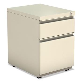 Alera File Pedestal with Full-Length Pull, Left or Right, 2-Drawers: Box/File, Legal/Letter, Putty, 14.96&quot; x 19.29&quot; x 21.65&quot;