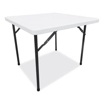 Alera Square Plastic Folding Table, 36w x 36d x 29.25h, White