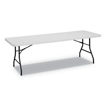 Alera Rectangular Plastic Folding Table, 96w x 30d x 29.25h, Gray