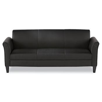 Alera Alera Reception Lounge Furniture, 3-Cushion Sofa, 77w x 31.5d x 32h, Black