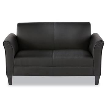 Alera Alera Reception Lounge Furniture, Loveseat, 55.5w x 31.5d x 33.07h, Black