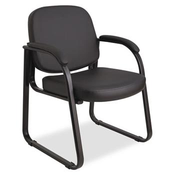 Alera Alera Genaro Series Half-Back Sled Base Guest Chair, 25&quot; x 24.80&quot; x 33.66&quot;, Black