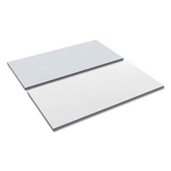 Alera Reversible Laminate Table Top, Rectangular, 59.38w x 23.63d, White/Gray