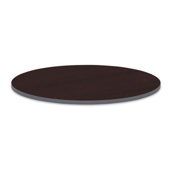 Alera Reversible Laminate Table Top, Round, 35.38w x 35.38d, Medium Cherry/Mahogany