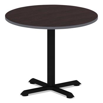 Alera Reversible Laminate Table Top, Round, 35.38w x 35.38d, Espresso/Walnut