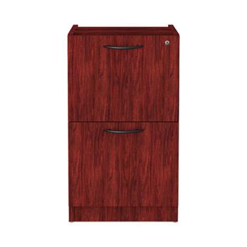Alera Valencia Series Full Pedestal File, Left or Right, 2 Legal/Letter-Size File Drawers, Mahogany, 15.63&quot; x 20.5&quot; x 28.5&quot;