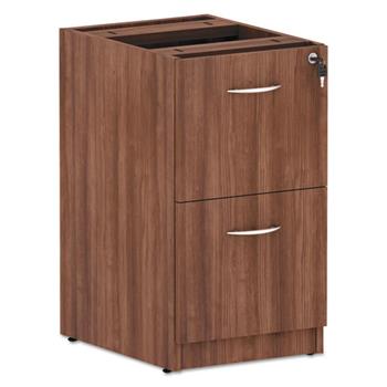 Alera Valencia Series Full Pedestal File, Left/Right, 2 Legal/Letter-Size File Drawers, Modern Walnut, 15.63&quot; x 20.5&quot; x 28.5&quot;