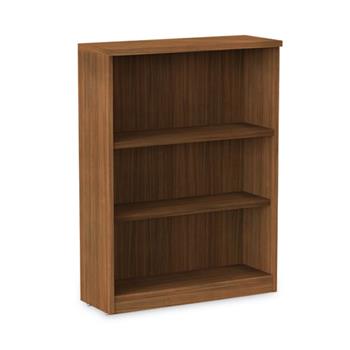Alera Alera Valencia Series Bookcase, Three-Shelf, 31.75w x 14d x 39.38h, Modern Walnut