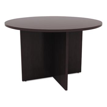 Alera Valencia Round Conference Table with Legs, 29.5h x 42 dia, Espresso