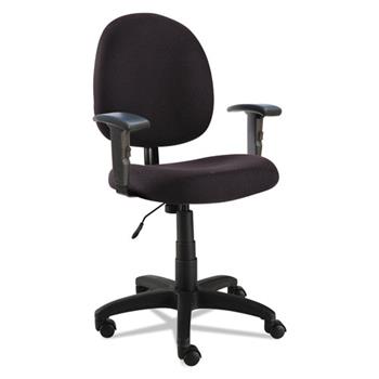 Alera Essentia Series Swivel Task Chair with Adjustable Arms, Supports Up to 275 lb, 17.71&quot; to 22.44&quot; Seat Height, Black