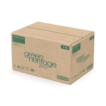 Resolute Tissue Green Heritage&#174; Pro Single Roll Bath Tissue, White, 1-Ply, 4&quot; x 3.1&quot;, 1,000 Sheets/Roll, 96 Rolls/CT