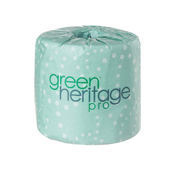 Resolute Tissue Green Heritage Pro Toilet Paper, 2 Ply, 4&#39;&#39; x 3.8&#39;&#39;, 80/550CT